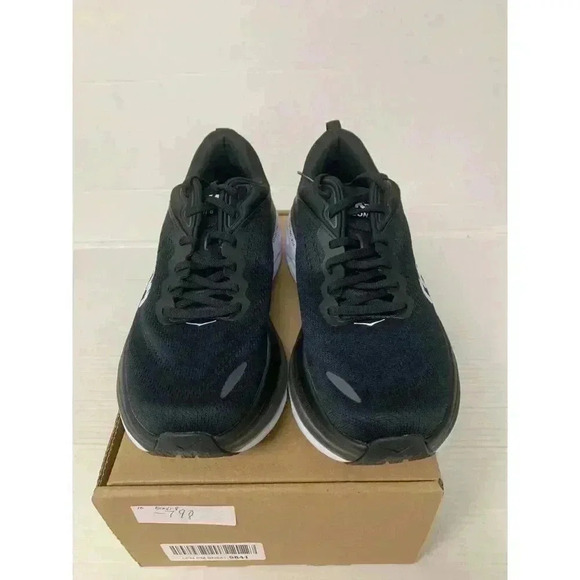 -798 Hoka Bondi 8, Black/White, Mens Running Shoes-US 10 Mens - Picture 3 of 5